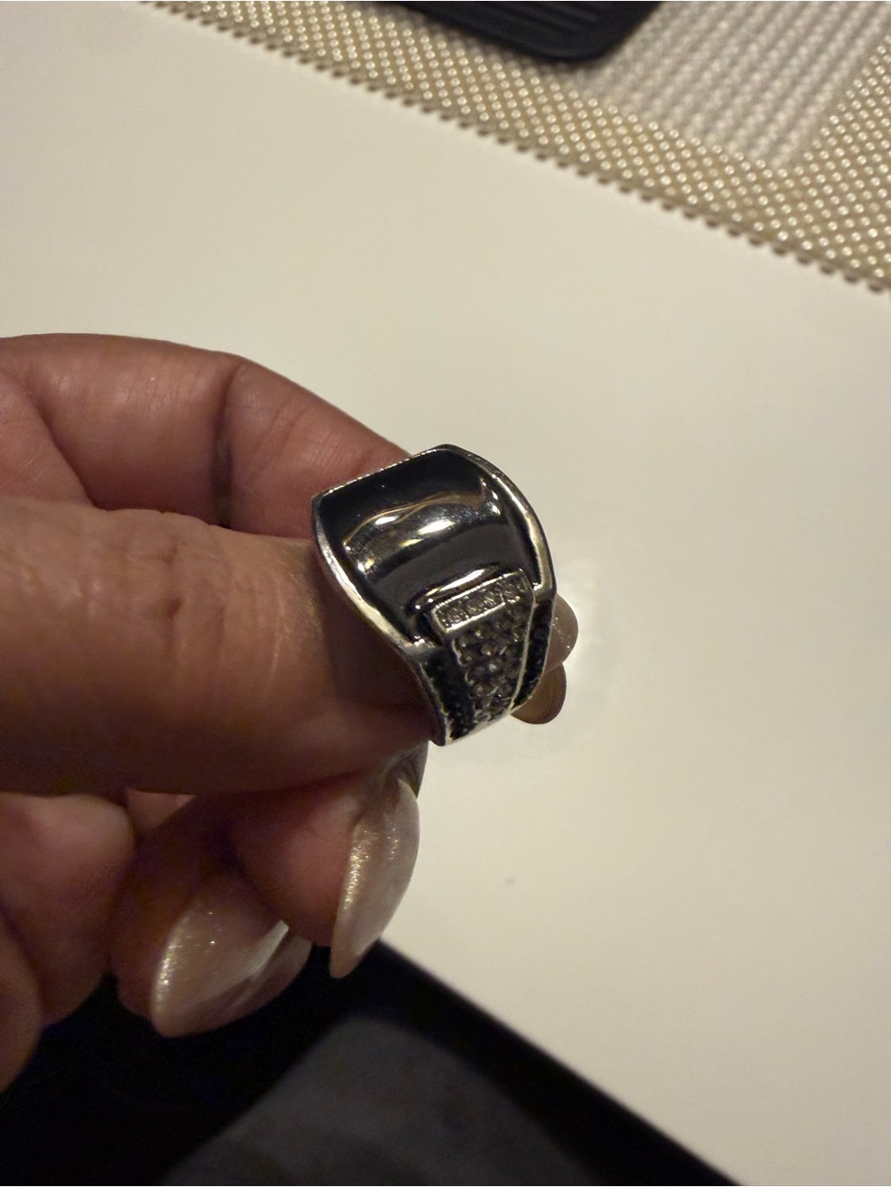Men's Black and Silver Signet Ring - Classic Stylish Band